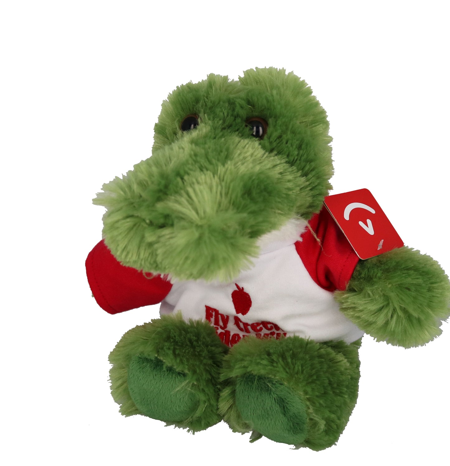 Stuffed Gator in Fly Creek Cider Mill Shirt