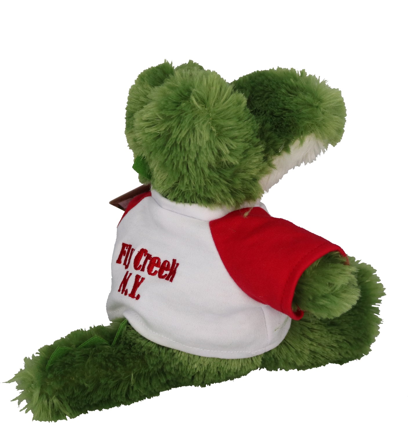 Stuffed Gator in Fly Creek Cider Mill Shirt