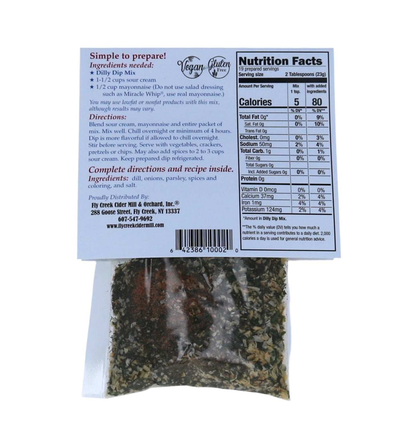 Dilly Dip Mix - .75 oz