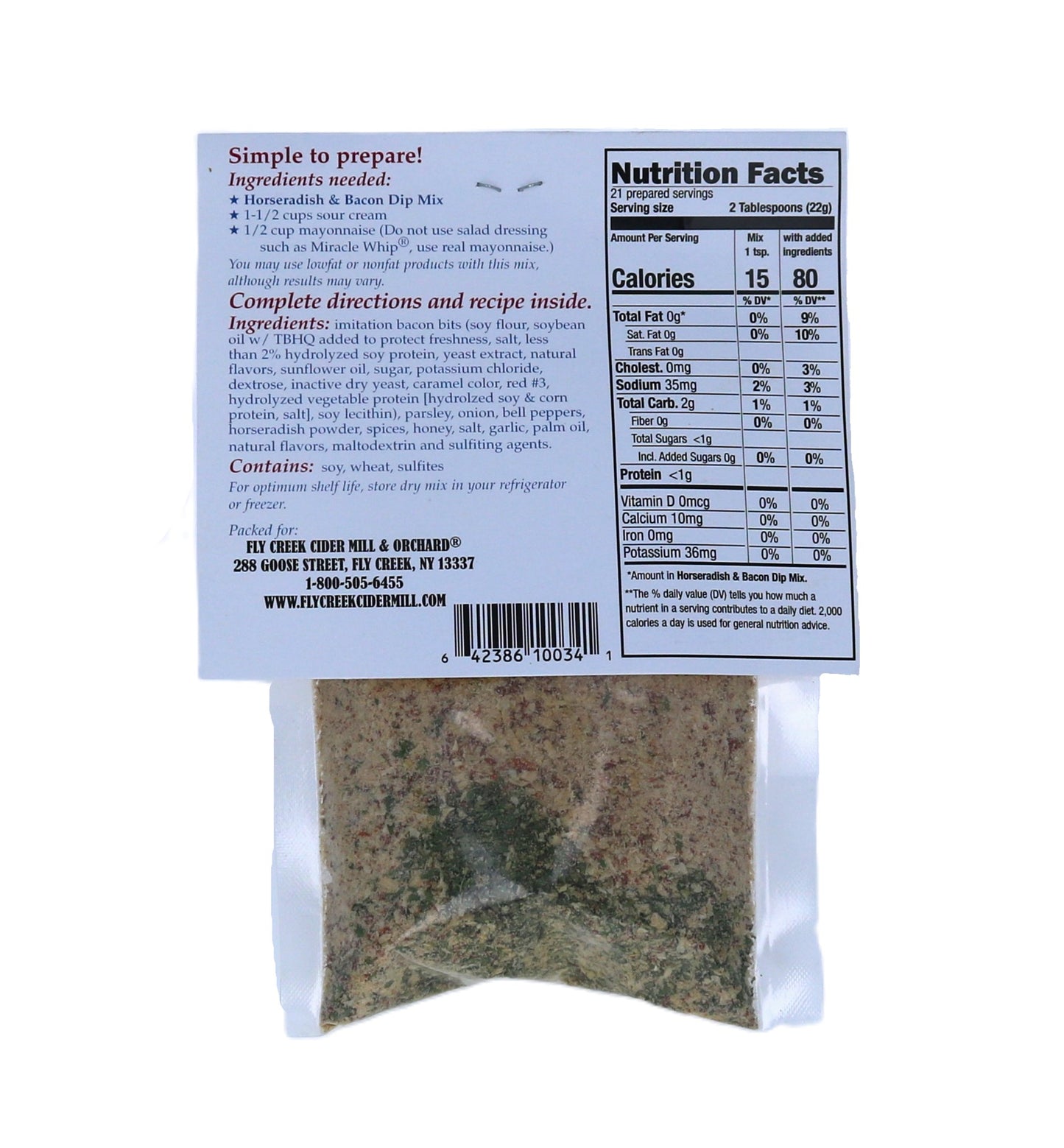 Horseradish & Bacon Dip Mix - 1.5 oz