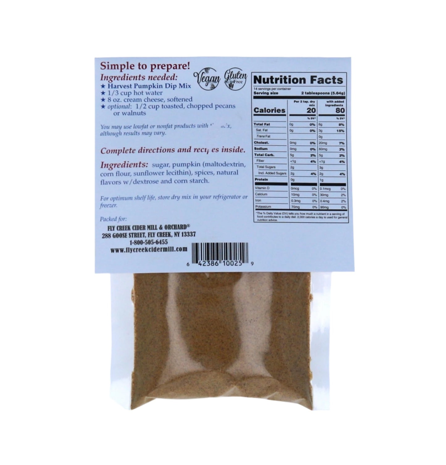 Harvest Pumpkin Dip Mix - 2 oz
