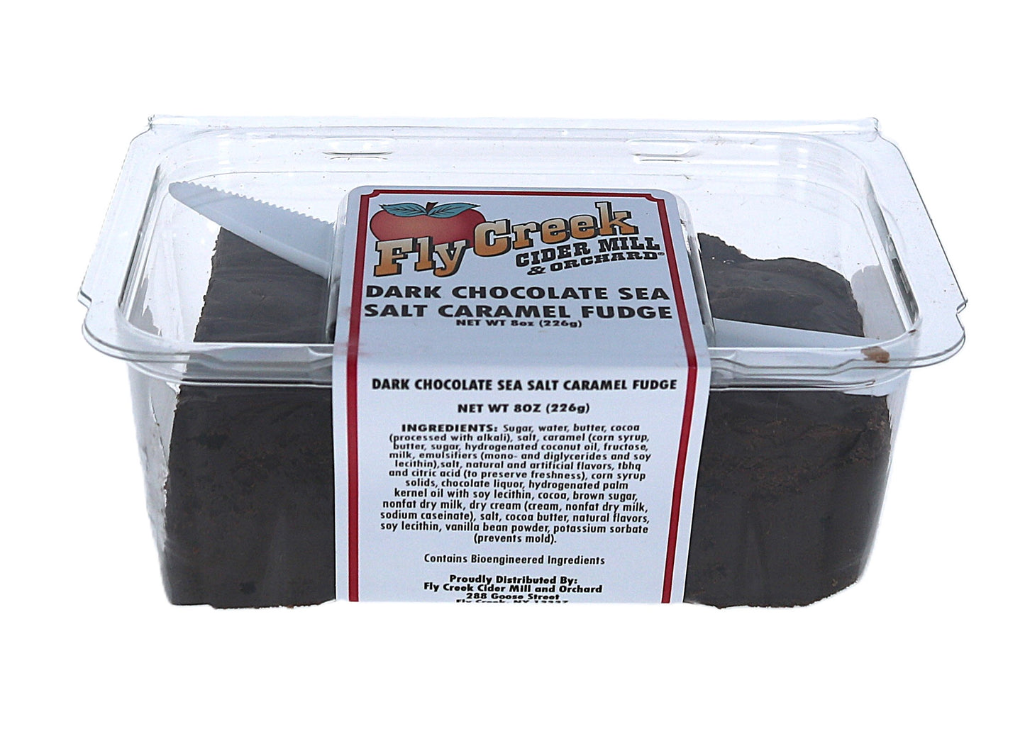 Dark Chocolate Sea Salt Caramel Fudge - 8 oz