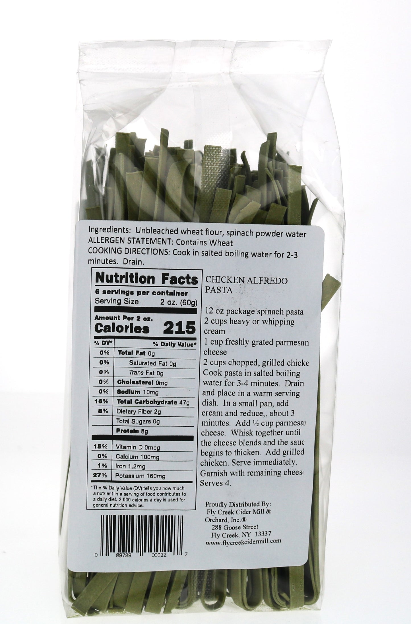 Spinach Fettuccine - 12 oz
