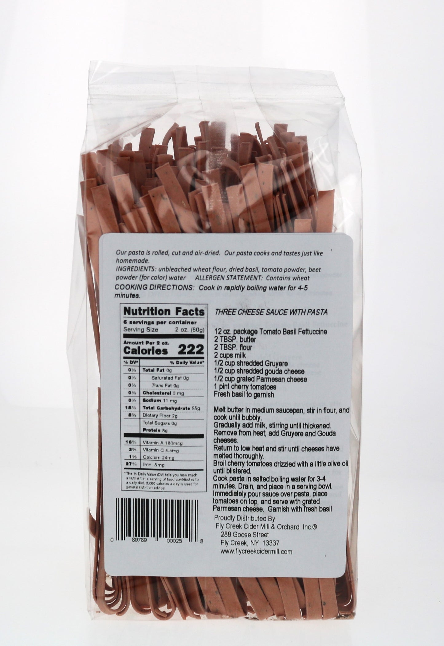 Tomato Basil Fettuccine - 12 oz