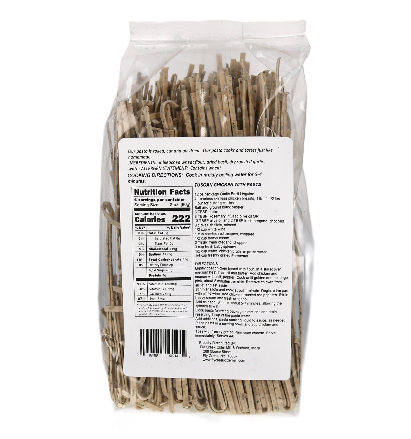 Roasted Garlic & Basil Linguine - 12 oz