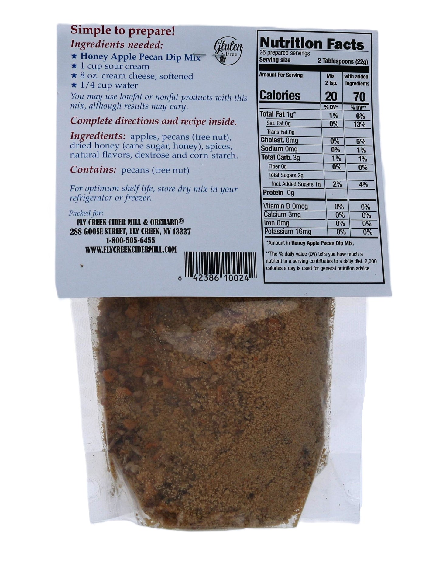 Honey Apple Pecan Dip Mix - 3 oz