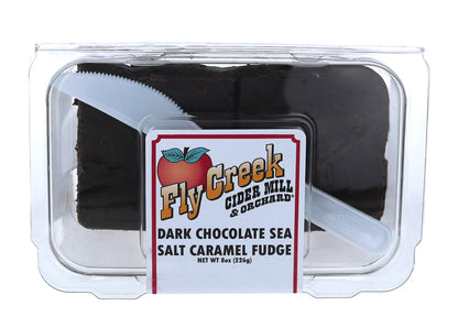 Dark Chocolate Sea Salt Caramel Fudge - 8 oz