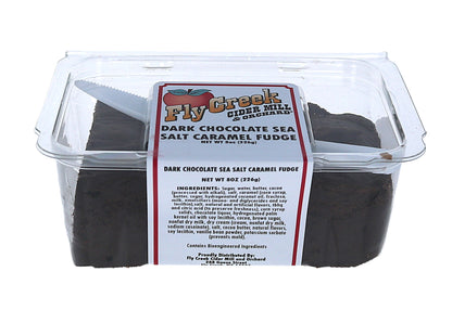 Dark Chocolate Sea Salt Caramel Fudge - 8 oz